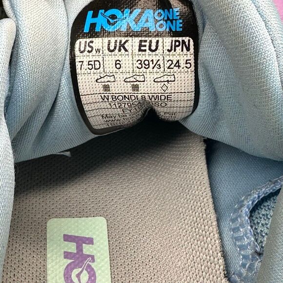 Hoka~Women's~Bondi 8 Teal/ Purple Running shoes~Size 7.5 D(Wide) - Picture 8 of 8